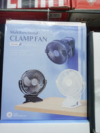Compact vertical clip fan with adjustable head and strong grip for desk and outdoor cooling