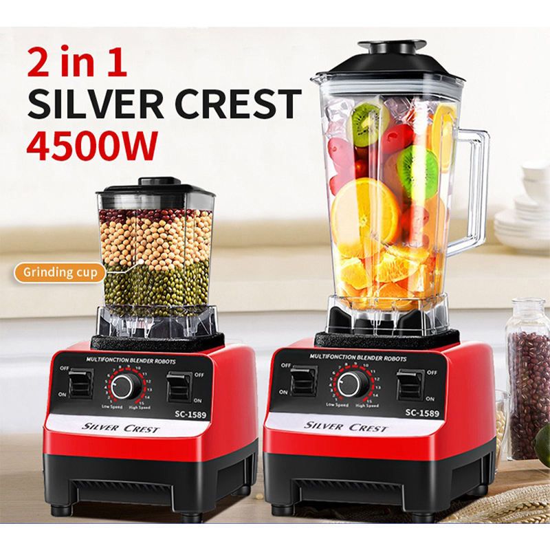 Heavy duty kitchen blender with grain grinder for fruits, nuts, and spices