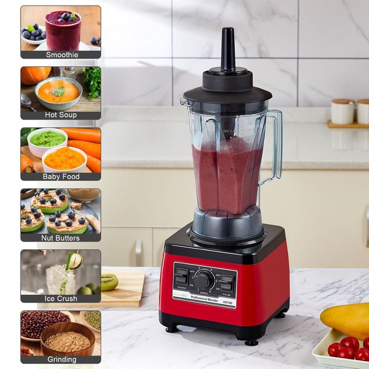 High-speed professional blender with 2.5L jar for home and commercial use