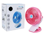 ML-F168 rechargeable mini fan blue with clip design