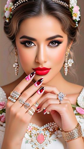 Makeup kit with built-in mirror and full cosmetic palette for face eyes and lips