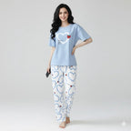 Strawberry Heart Printed Night Suit