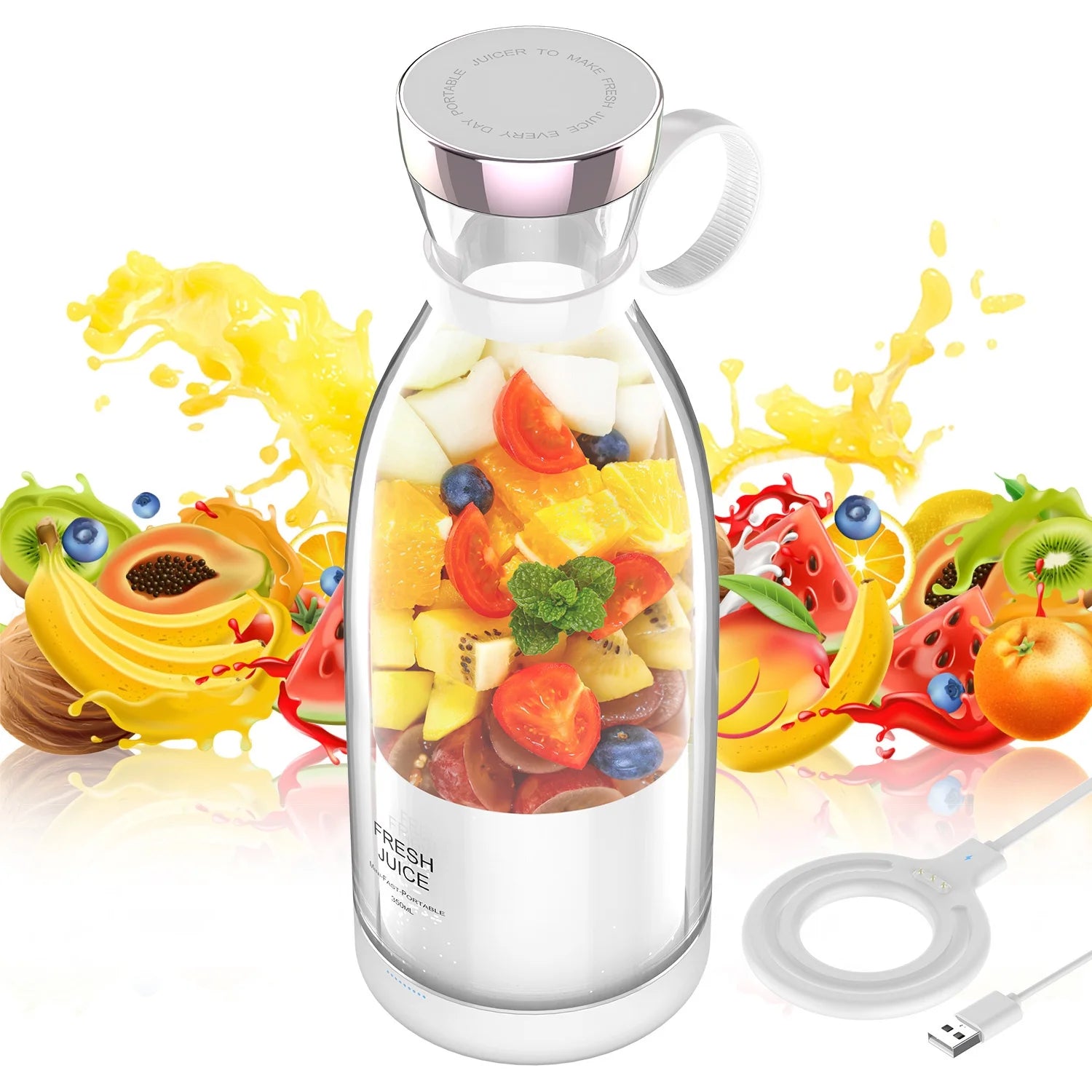 Portable USB blender 500ml for smoothies and shakes personal electric juicer