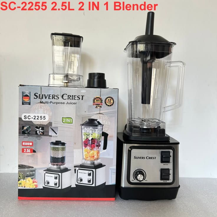 Silver Crest SC-2255 stainless steel body juicer blender combo for home and family use