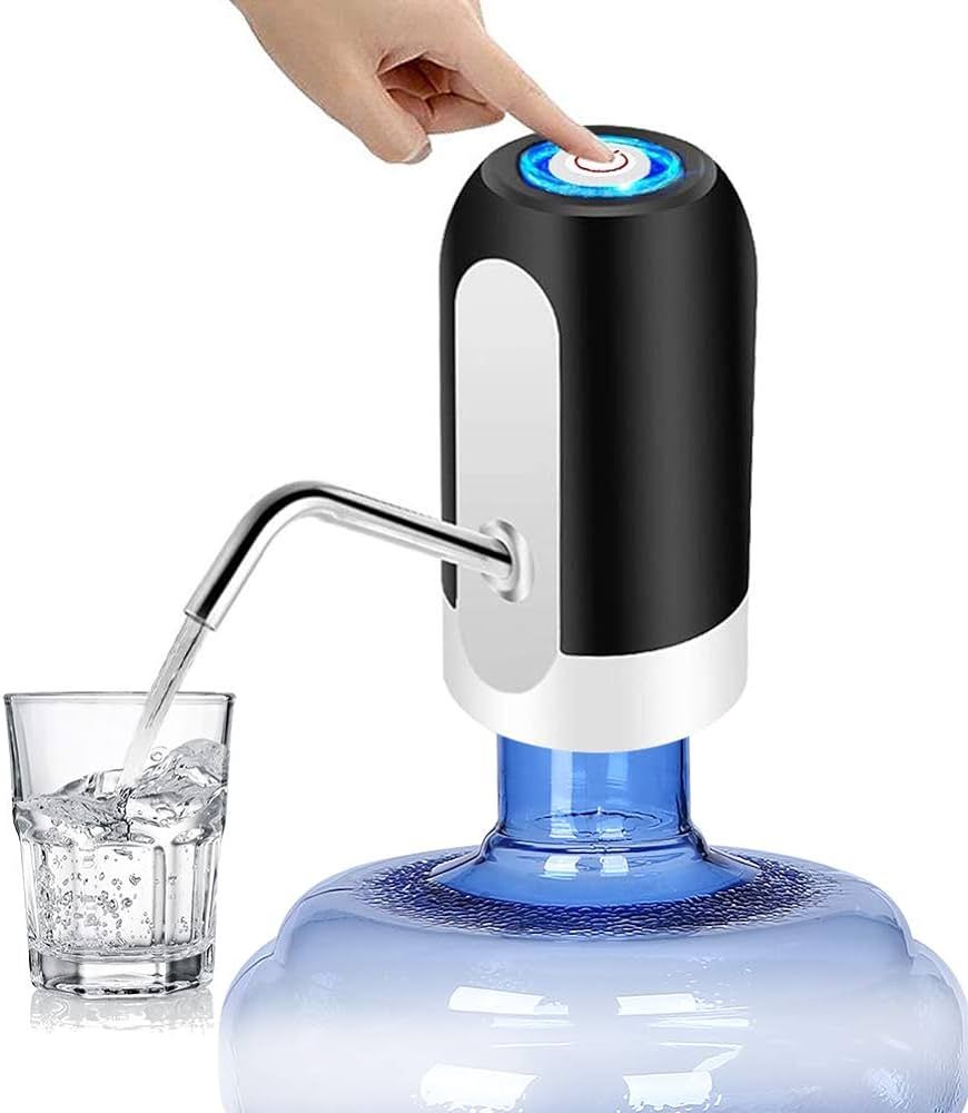 USB rechargeable automatic water dispenser pump for 5 gallon bottle with one touch operation