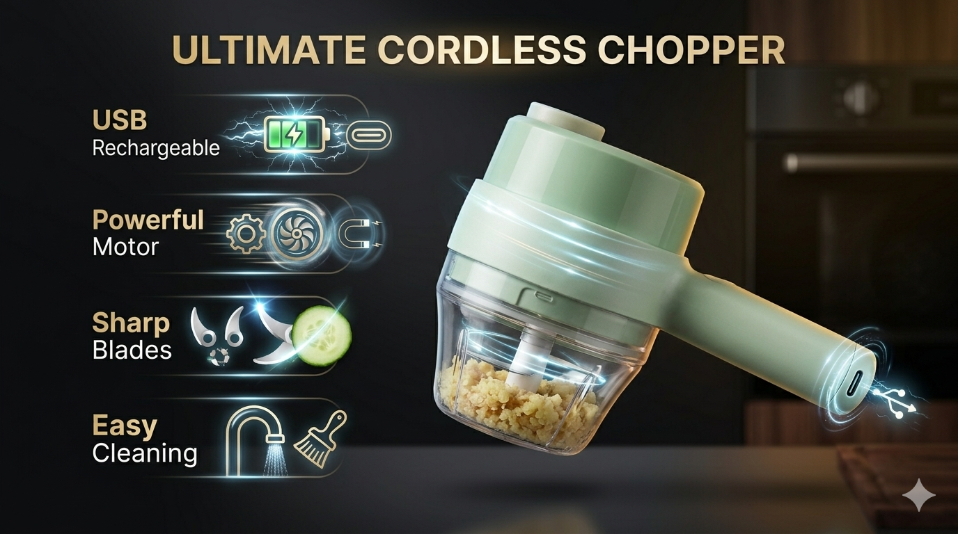 USB rechargeable electric vegetable slicer multi-functional kitchen food processor