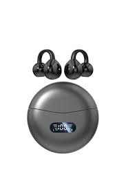 Denx DX352 Wireless Clip-On Earbuds with LED Display Charging Case and Bluetooth 5.4 Connectivity