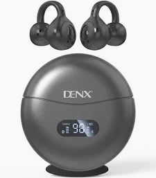 
2. ```text
Denx DX352 Open-Ear Clip-On Earbuds with Type-C Fast Charging Case