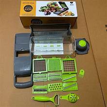 stainless steel vegetable dicer slicing onions and potatoes easily