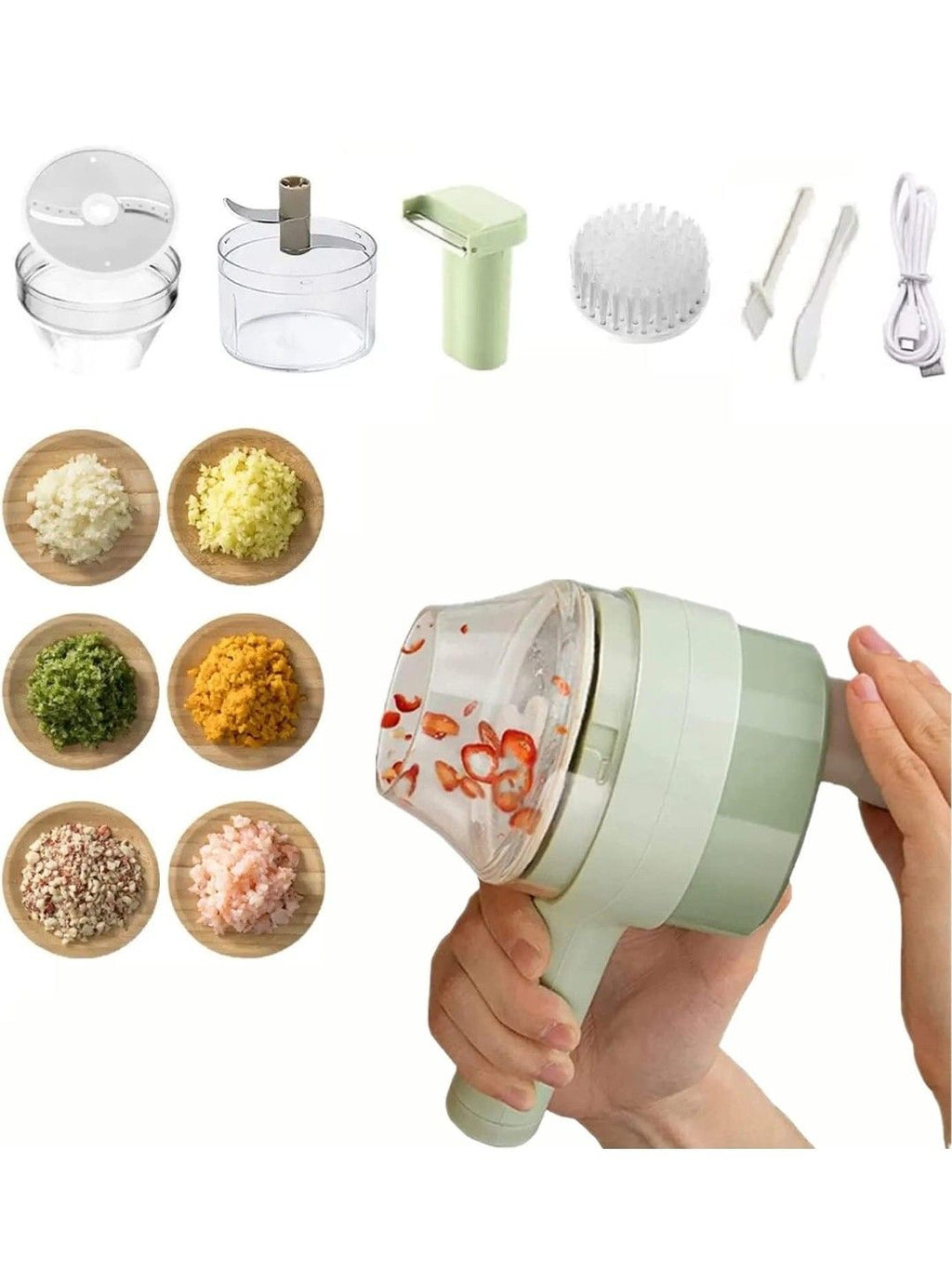 Mini rechargeable food grinder for herbs spices and vegetables